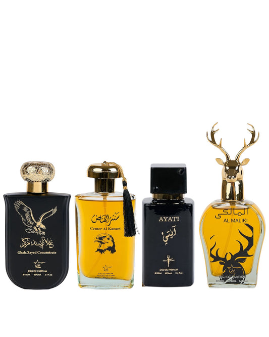 Set 4 Parfumuri Orientale De Barbati - Ghala Zayed Concentrate + Center al Kannas + Ayati Black + Maliki