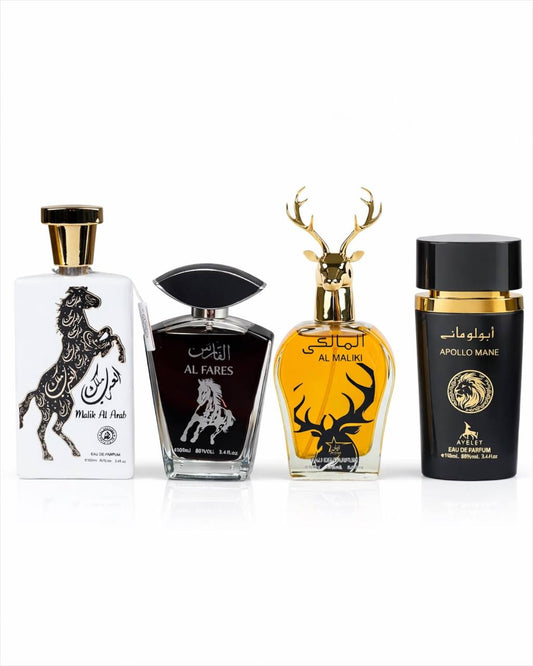 Set 4 Parfumuri Orientale Barbatesti - Maliki + Malik al Arab + Fares + Apollo Black