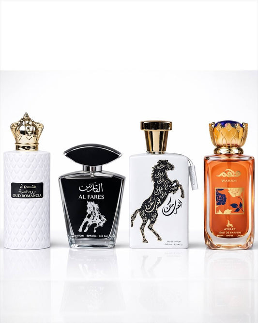 Set 4 Parfumuri Orientale Barbatesti - Fares + Oud Romancia + Waham + Malik al Arab
