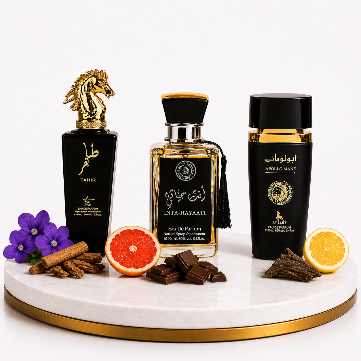 Set 3 Parfumuri Orientale De Barbati - Apollo Mane Black + Inta Hayaati + Tahir