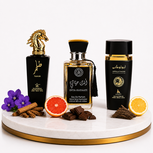 Set 3 Parfumuri Orientale De Barbati - Apollo Mane Black + Inta Hayaati + Tahir