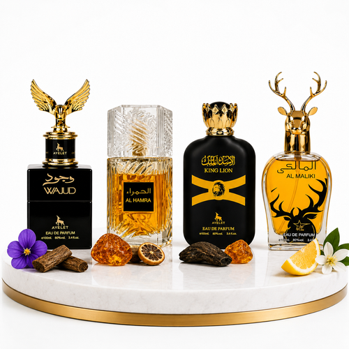 Set 4 Parfumuri Orientale Barbatesti 100ML - Wajud + Al Hamra Royal + King Lion + Maliki