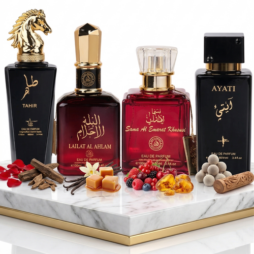 Set 4 Parfumuri Orientale (2x Barbat + 2x Dama) 100ML - Tahir + Lailat Al Ahlam + Sama Al Emarat Khususi + Ayati
