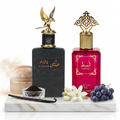 Set 2 Parfumuri Orientale (1x Barbat + 1x Dama) 100ML - Ain Al Nasar + Lamast