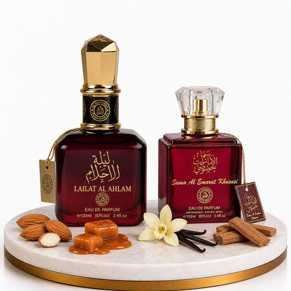 Set 2 Parfumuri Orientale Dama 100ML -  Lailat Al Ahlam + Sama Al Emarat Khususi