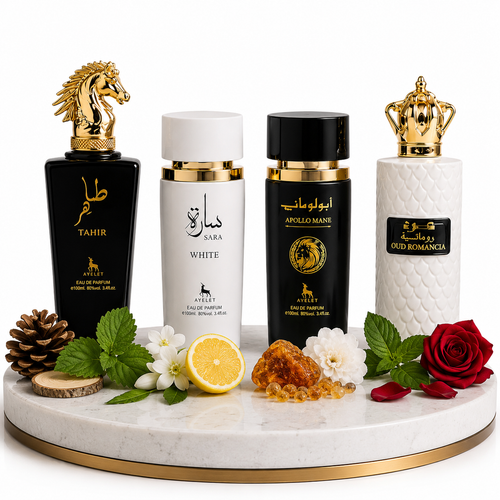 Set 4 Parfumuri Orientale 100ML (2xDama + 2xBarbati) - Tahir + Sara White + Apollo Black + Oud Romancia