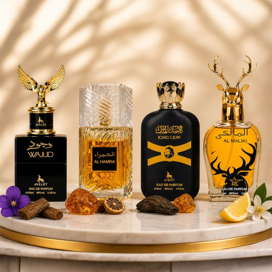 Set 4 Parfumuri Orientale Barbatesti 100ML - Wajud + Al Hamra Royal + King Lion + Maliki