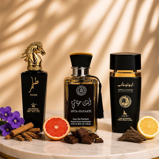 Set 3 Parfumuri Orientale De Barbati - Apollo Mane Black + Inta Hayaati + Tahir
