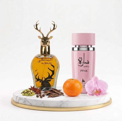 Set 2 Parfumuri Orientale 100ML (Dama + Barbat) - Maliki + Sara Pink
