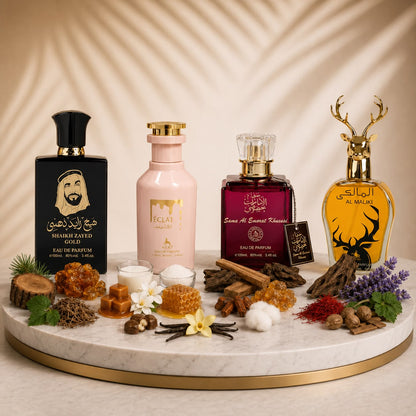 Set 4 Parfumuri Orientale ( 2xDama + 2xBarbat ) - Sheikh Zayed Gold + Eclat + Sama Emarat + Maliki