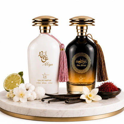 Set 2 Parfumuri Orientale (Dama + Barbat) 100 ML - Aliya + Ibda Oud