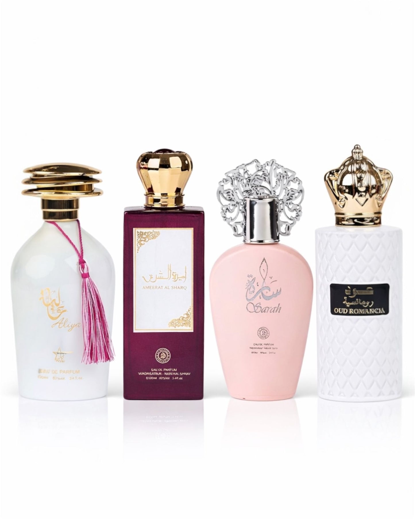 Set 4 Parfumuri Orientale De Dama - Aliya + Amerat al Sharq + Sarah + Oud Romancia