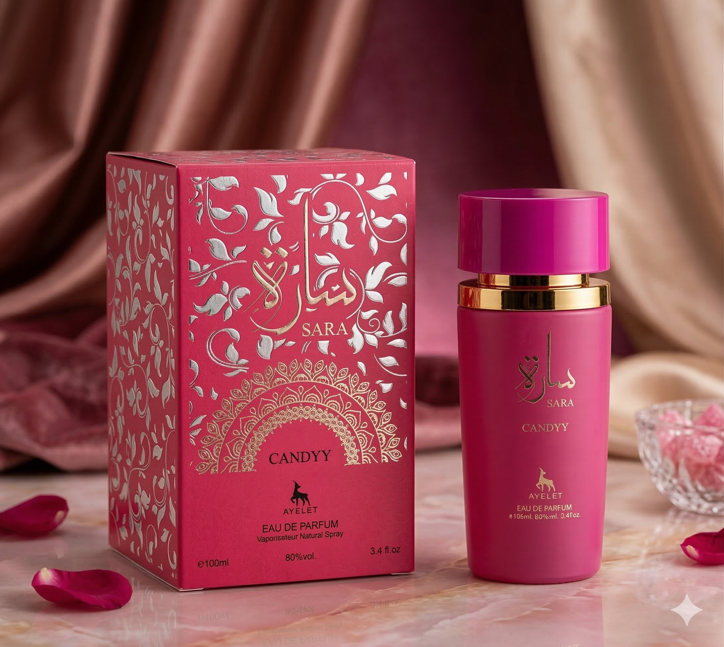 Set 4 Parfumuri Orientale ( 2xDama + 2xBarbat) - Sara Candy + Apollo Black + Apollo Blue + Sara Pink